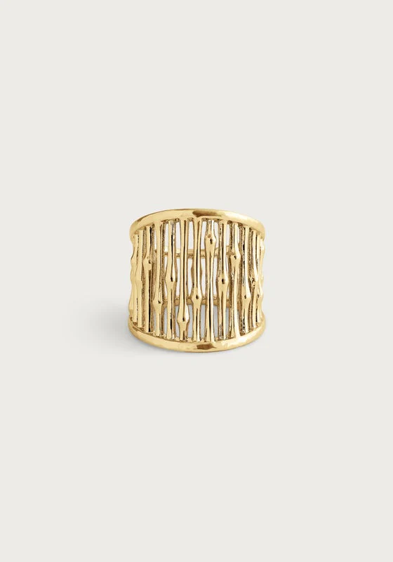 Anabel Aram Bamboo Wide Ring