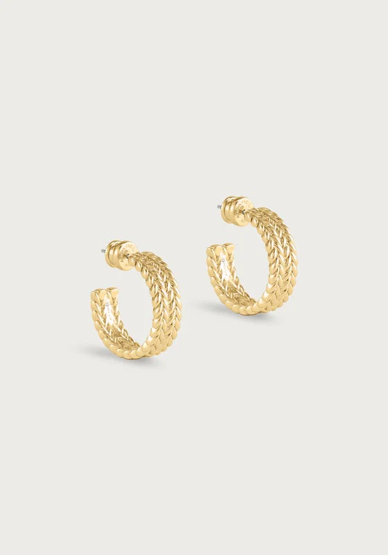 Anabel Aram Chaval Braided Hoops Gold