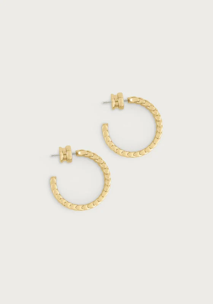 Anabel Aram Chaval Braided Hoops Gold