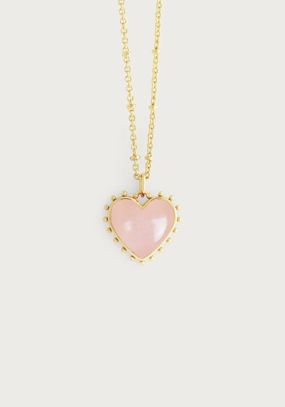 Anabel Aram Heart Stone Pendant Necklace