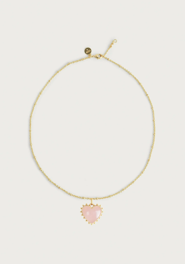 Anabel Aram Heart Stone Pendant Necklace