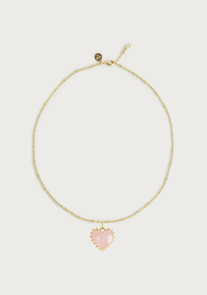 Anabel Aram Heart Stone Pendant Necklace