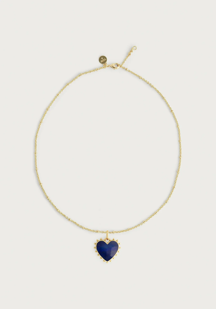 Anabel Aram Heart Stone Pendant Necklace