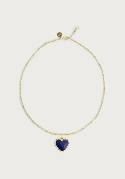 Anabel Aram Heart Stone Pendant Necklace