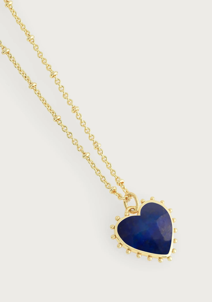 Anabel Aram Heart Stone Pendant Necklace