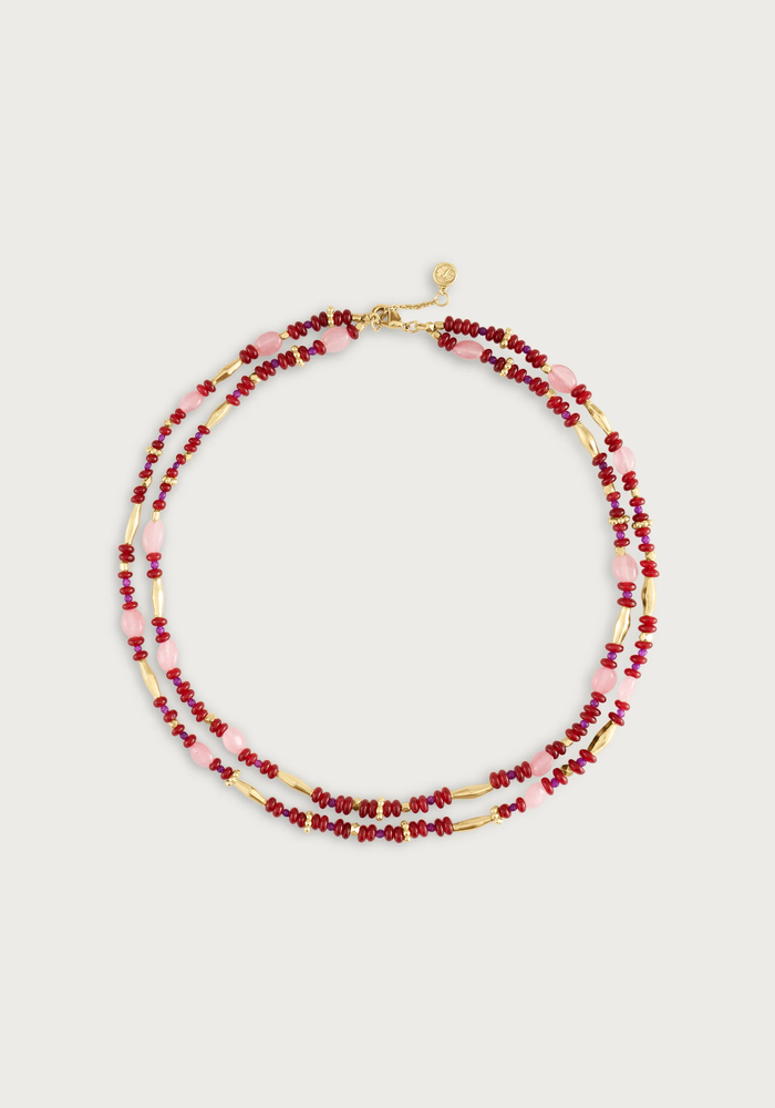 Anabel Aram Milos Beaded Necklace Lilac