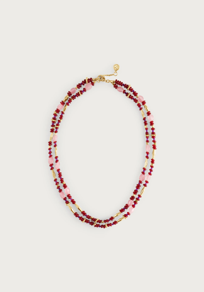 Anabel Aram Milos Beaded Necklace Lilac