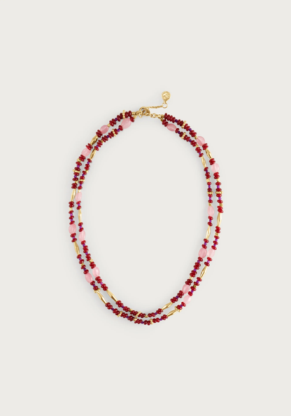 Anabel Aram Milos Beaded Necklace Lilac