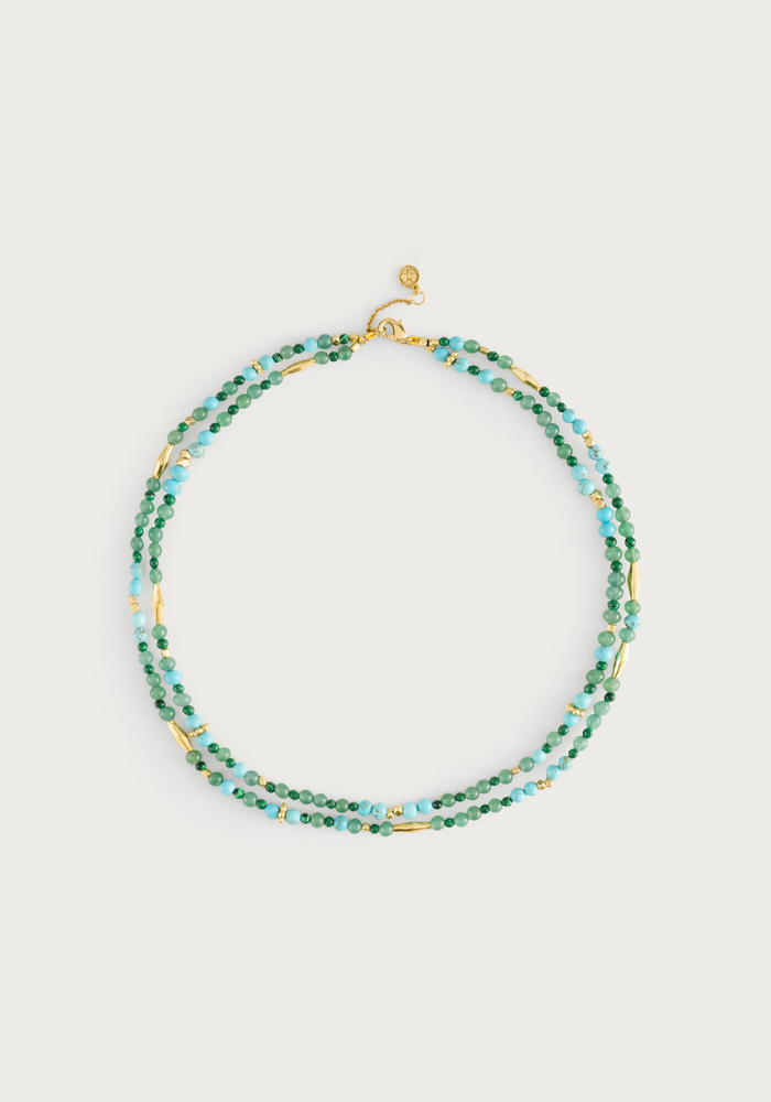 Anabel Aram Milos Beaded Necklace Turquoise