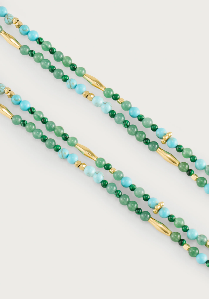 Anabel Aram Milos Beaded Necklace Turquoise