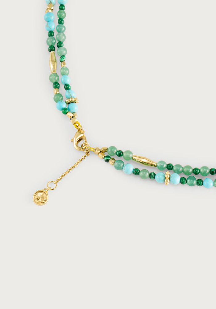 Anabel Aram Milos Beaded Necklace Turquoise