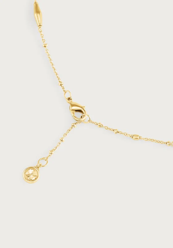 Anabel Aram Milos Multi Beaded Necklace Gold