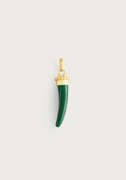 Anabel Aram Milos Stone Horn Charm Malachite