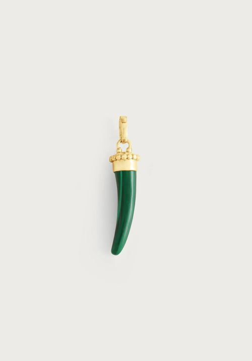 Anabel Aram Milos Stone Horn Charm Malachite