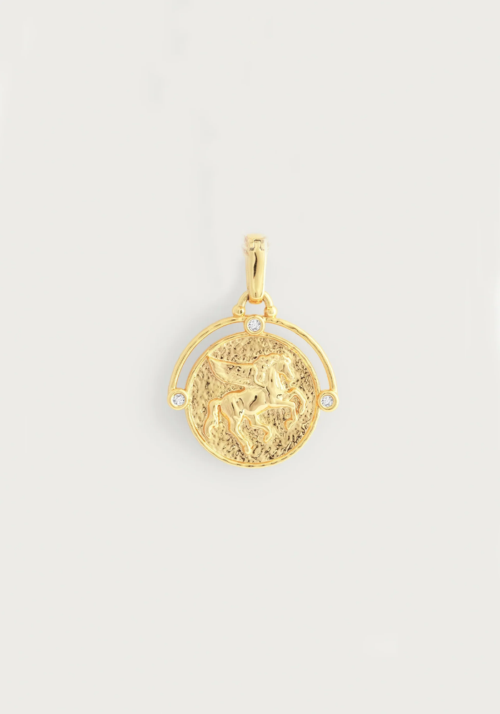 Annabel Aram Pegasus Gold Coin Charm