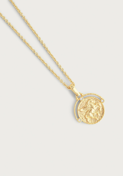 Annabel Aram Pegasus Gold Coin Charm