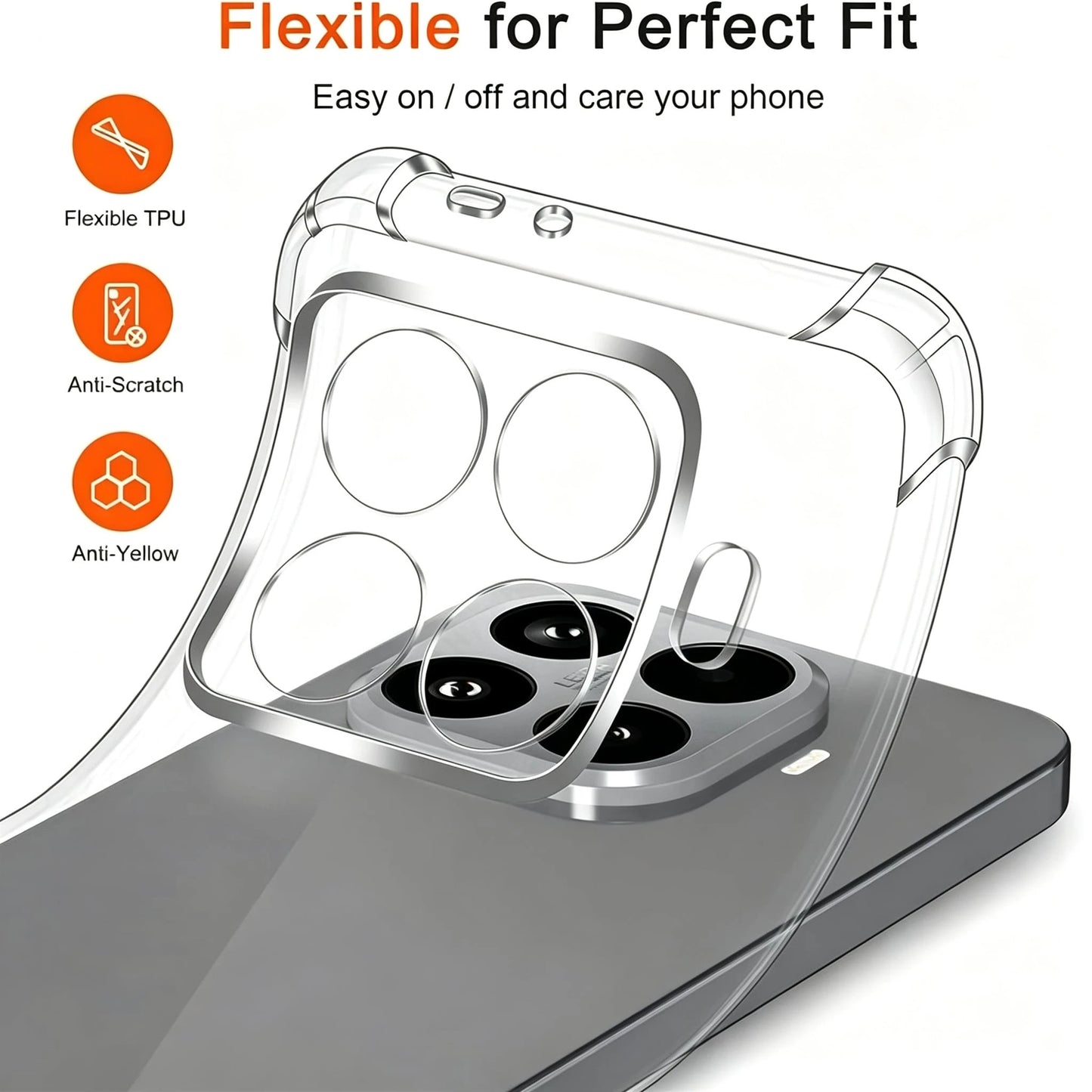 Anti-Drop Full Coverage Transparent TPU Gel Rubber Ultra-Thin Durable Soft Shockproof Scratch-Resistant Protective Case Compatible With Xiaomi 17 T/17 T Pro Phone Camera Protection Phone Protective Co