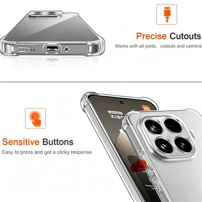 Anti-Drop Full Coverage Transparent TPU Gel Rubber Ultra-Thin Durable Soft Shockproof Scratch-Resistant Protective Case Compatible With Xiaomi 17 T/17 T Pro Phone Camera Protection Phone Protective Co