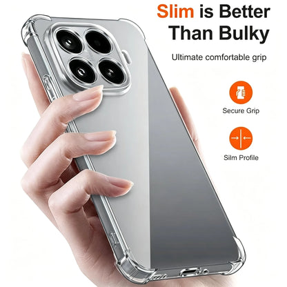 Anti-Drop Full Coverage Transparent TPU Gel Rubber Ultra-Thin Durable Soft Shockproof Scratch-Resistant Protective Case Compatible With Xiaomi 17 T/17 T Pro Phone Camera Protection Phone Protective Co