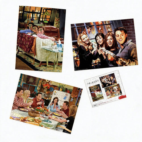 Aquarius Friends TV Show 3 X 500 Piece Jigsaw Puzzle Set – Iconic Scenes, Premium Quality, Family Game Night, 90s Nostalgia Collectible, Perfect Gift For Friends Fans