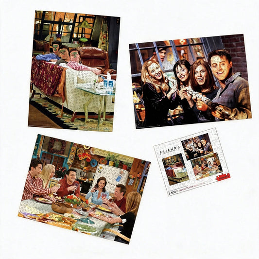 Aquarius Friends TV Show 3 X 500 Piece Jigsaw Puzzle Set – Iconic Scenes, Premium Quality, Family Game Night, 90s Nostalgia Collectible, Perfect Gift For Friends Fans