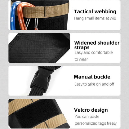 Archery Lightweight Back Arrow Quiver Holder Archery Bag Shoulder Hanged Adjustable With Molle System Front Pocket For Shooting Target Practice Hunting