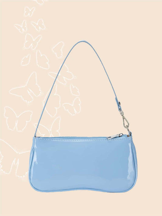 Artificial Patent Leather Bag For Teen Girls Women College Students,Rookies & White-Collar Workers Perfect For Office,College,Work,Business,Commute