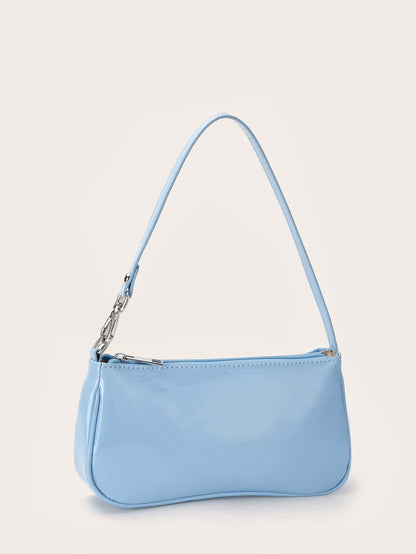 Artificial Patent Leather Bag For Teen Girls Women College Students,Rookies & White-Collar Workers Perfect For Office,College,Work,Business,Commute