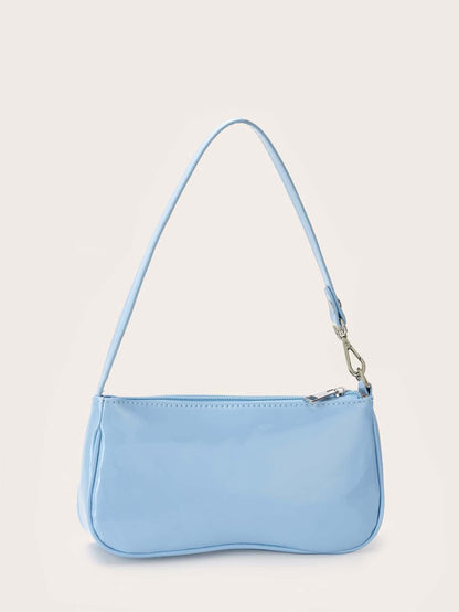 Artificial Patent Leather Bag For Teen Girls Women College Students,Rookies & White-Collar Workers Perfect For Office,College,Work,Business,Commute