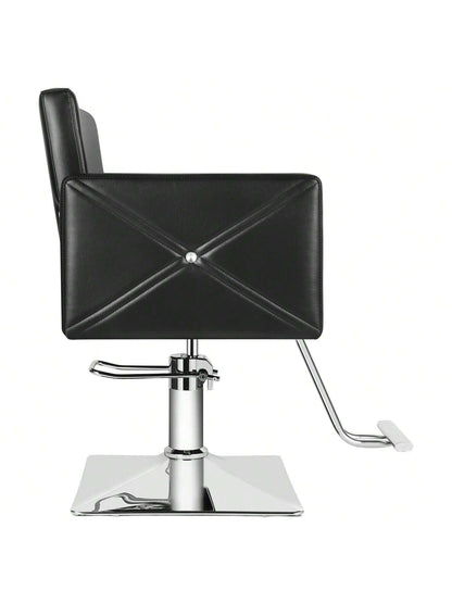 Artist hand Salon Black Chair| Hair Stylist, Women, Man| Heavy Duty Hydraulic Pump, 360 Degrees Rolling Swivel, Spa Beauty Equipment| Max Load Weight 330 Lbs