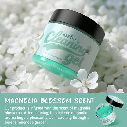 ASFSKY Car Cleaning Gel (Green,Magnolia) Cleaning Putty Universal Dust Cleaning Car Interior Cleaner Keyboard Dust Remover Car Slime Gifts For Women