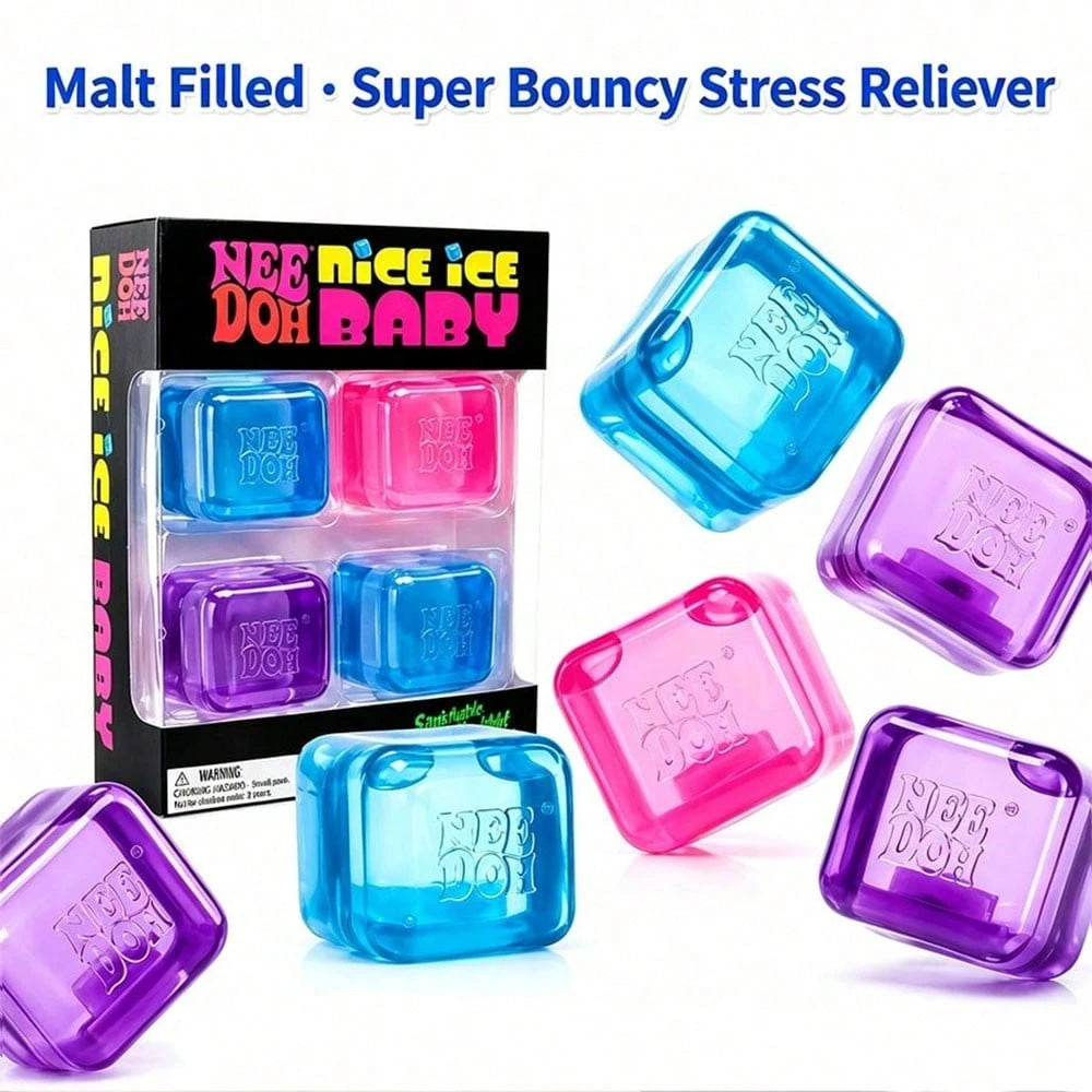 asmodee NeeDoh Squishy Toys (4pcs), Stress Relief Toys- Perfect For Office Relaxation Or Home Entertainment. Great Choice For Graduation Gifts, Soft Toys Or Room Decor.