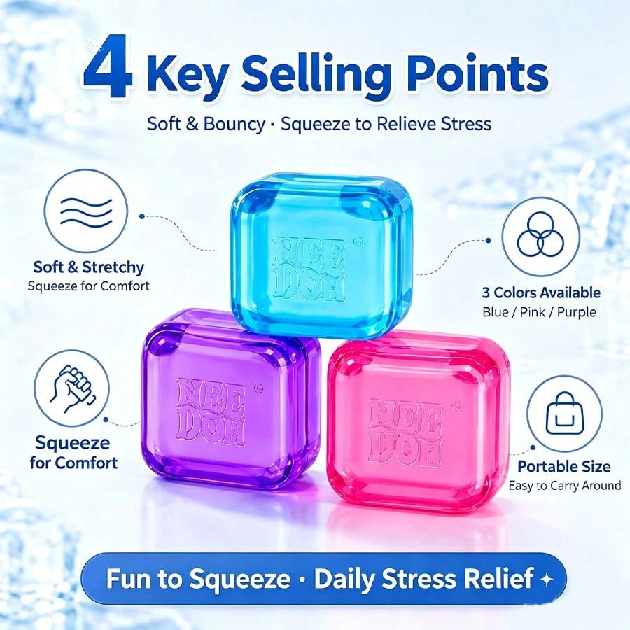 asmodee NeeDoh Squishy Toys (4pcs), Stress Relief Toys- Perfect For Office Relaxation Or Home Entertainment. Great Choice For Graduation Gifts, Soft Toys Or Room Decor.