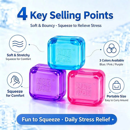 asmodee NeeDoh Squishy Toys (4pcs), Stress Relief Toys- Perfect For Office Relaxation Or Home Entertainment. Great Choice For Graduation Gifts, Soft Toys Or Room Decor.