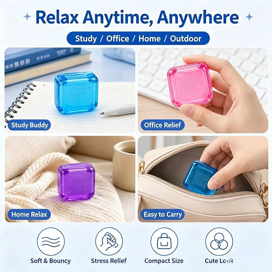 asmodee NeeDoh Squishy Toys (4pcs), Stress Relief Toys- Perfect For Office Relaxation Or Home Entertainment. Great Choice For Graduation Gifts, Soft Toys Or Room Decor.