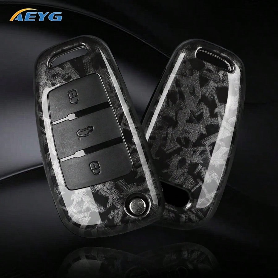 Audi A1 A3 A4 8P 8L 8V A5 B6 B7 A6 A7 C5 C6 Q3 Q5 Q7 4F S3 S4 S6 RS3 TT Dedicated ABS Carbon Fiber Car Key Fob Protective Case