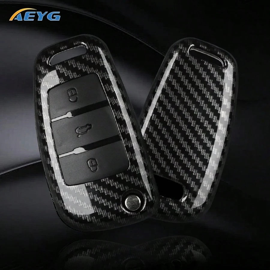 Audi A1 A3 A4 8P 8L 8V A5 B6 B7 A6 A7 C5 C6 Q3 Q5 Q7 4F S3 S4 S6 RS3 TT Dedicated ABS Carbon Fiber Car Key Fob Protective Case