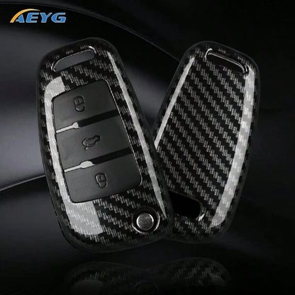 Audi A1 A3 A4 8P 8L 8V A5 B6 B7 A6 A7 C5 C6 Q3 Q5 Q7 4F S3 S4 S6 RS3 TT Dedicated ABS Carbon Fiber Car Key Fob Protective Case