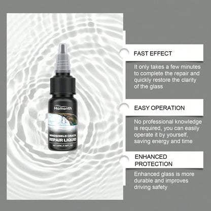 Auto Windshield Crack Care Solution- Auto Glass Care Tools Cracked Glass Adhesive- Easy And Fast Repair For Extended Service Life, Windshield Crack Remover, Vehicle Maintenance, Quick Fix, Portable