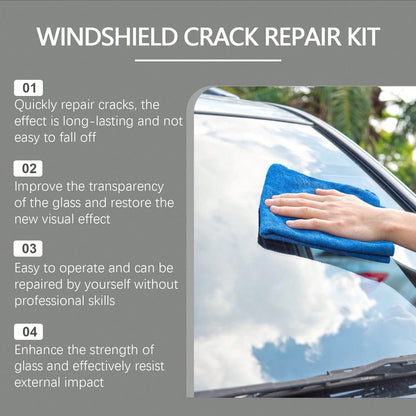 Auto Windshield Crack Care Solution- Auto Glass Care Tools Cracked Glass Adhesive- Easy And Fast Repair For Extended Service Life, Windshield Crack Remover, Vehicle Maintenance, Quick Fix, Portable