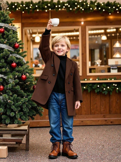 Autumn/Winter British Style Toddler Boys Children Long Coat