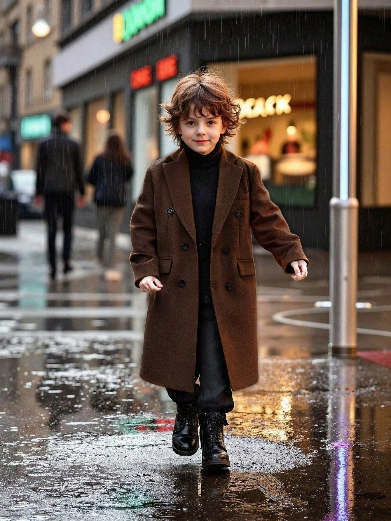 Autumn/Winter British Style Toddler Boys Children Long Coat