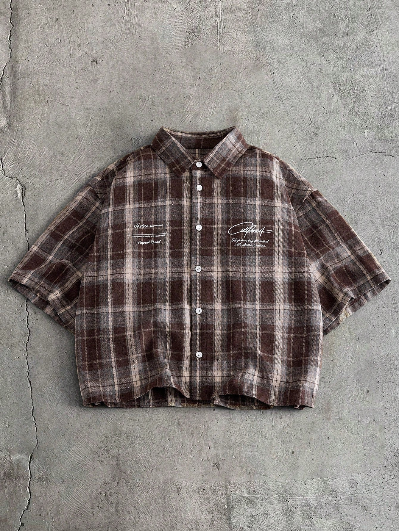 AXEPEAK Men's Loose Fit PU Short Sleeve Shirt, Streetwear Inspired