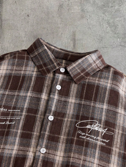 AXEPEAK Men's Loose Fit PU Short Sleeve Shirt, Streetwear Inspired