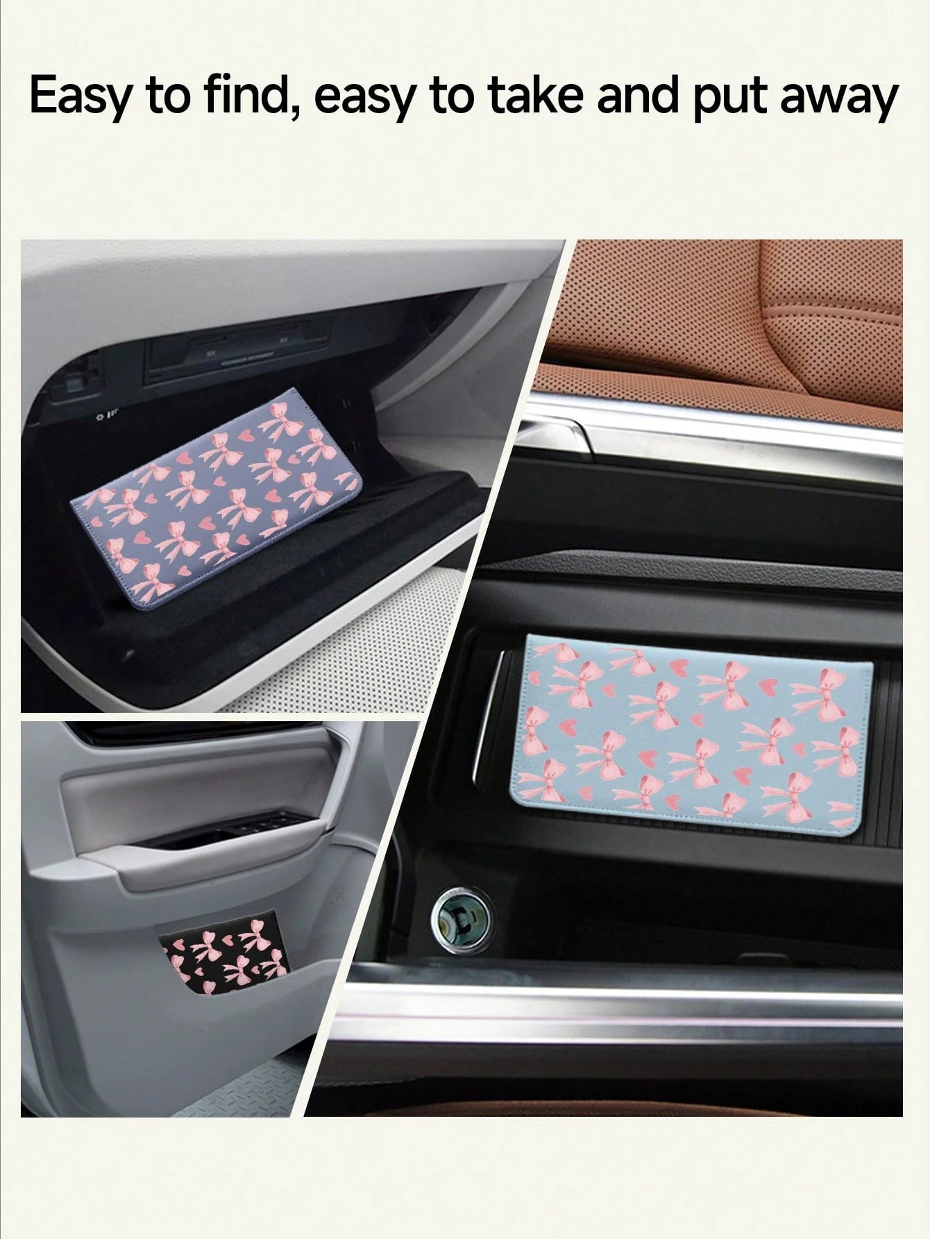 Ayotu Airplane Flight Route Pattern Car Registration & Insurance Holder- Vehicle Glove Box Organizer, Car & Truck Accessory Box, Suitable For Storing Important Documents, Driver's License, Passport