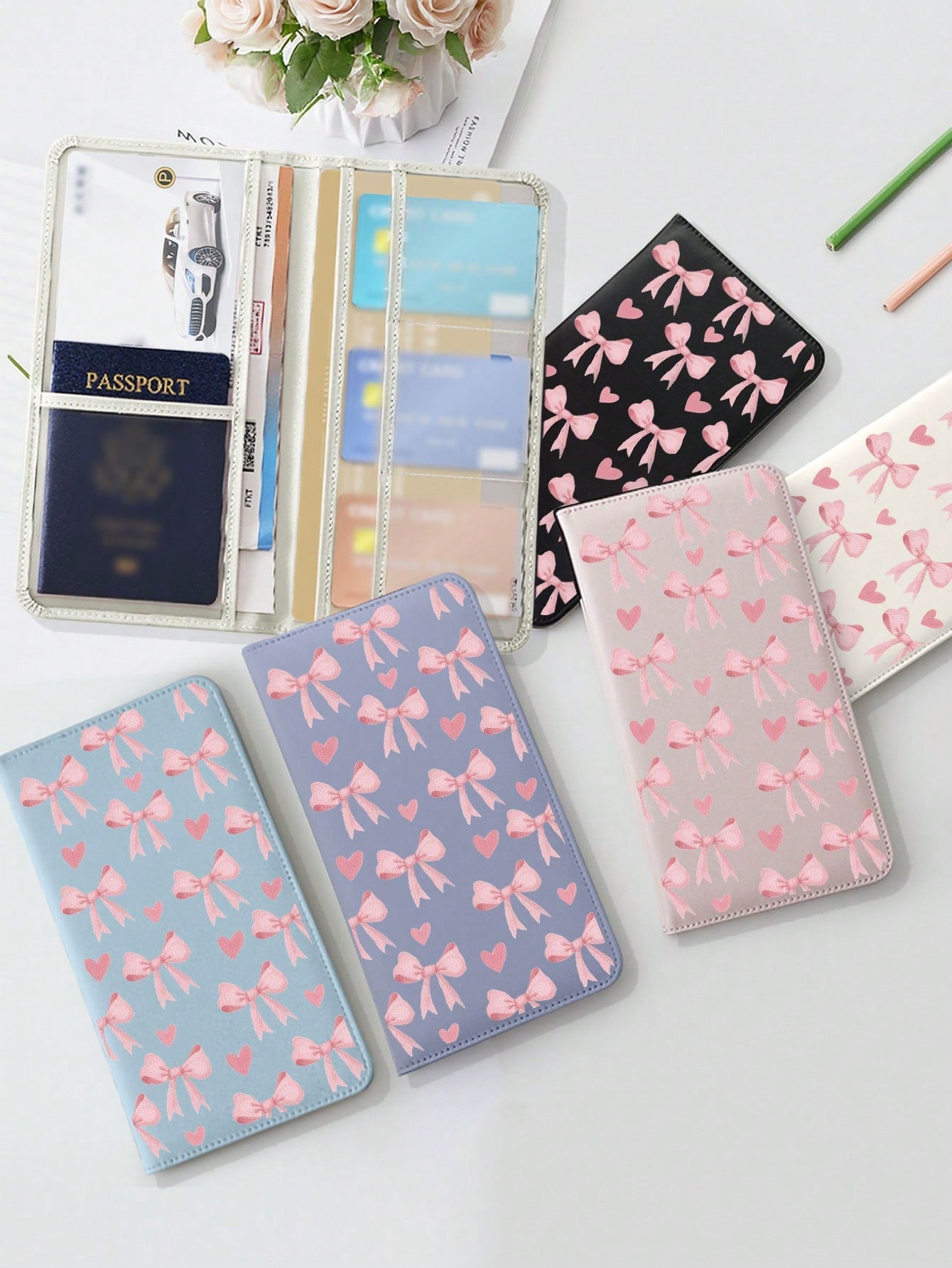 Ayotu Airplane Flight Route Pattern Car Registration & Insurance Holder- Vehicle Glove Box Organizer, Car & Truck Accessory Box, Suitable For Storing Important Documents, Driver's License, Passport