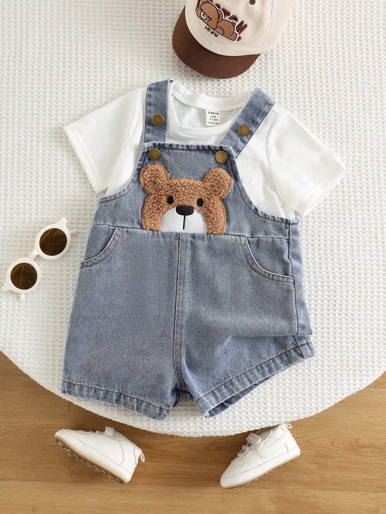 Baby Boy Baby Girl Summer Casual Cute Denim Overalls Bear Overalls Cute Overalls