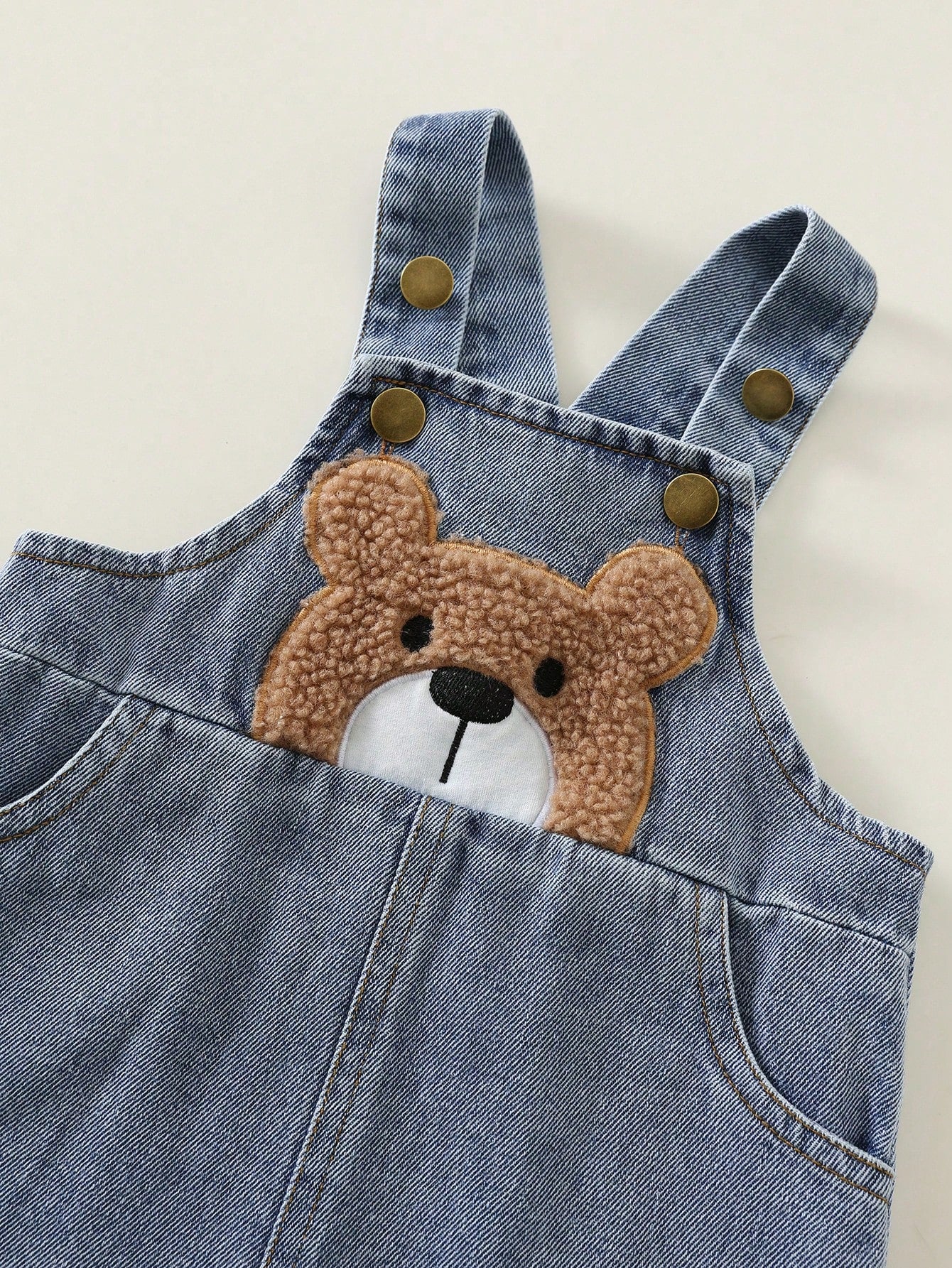Baby Boy Baby Girl Summer Casual Cute Denim Overalls Bear Overalls Cute Overalls