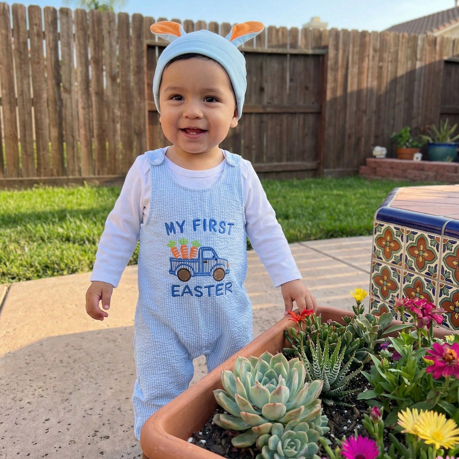 Baby Boy Easter Outfit Newborn Romper+Rabbit Truck Embroidered Overalls+Hat 3pcs Babys First Easter Outfit. My First Easter Baby Boy Outfit,Super Cute 3pcs Newborn Baby Boy Easter Clothes. East