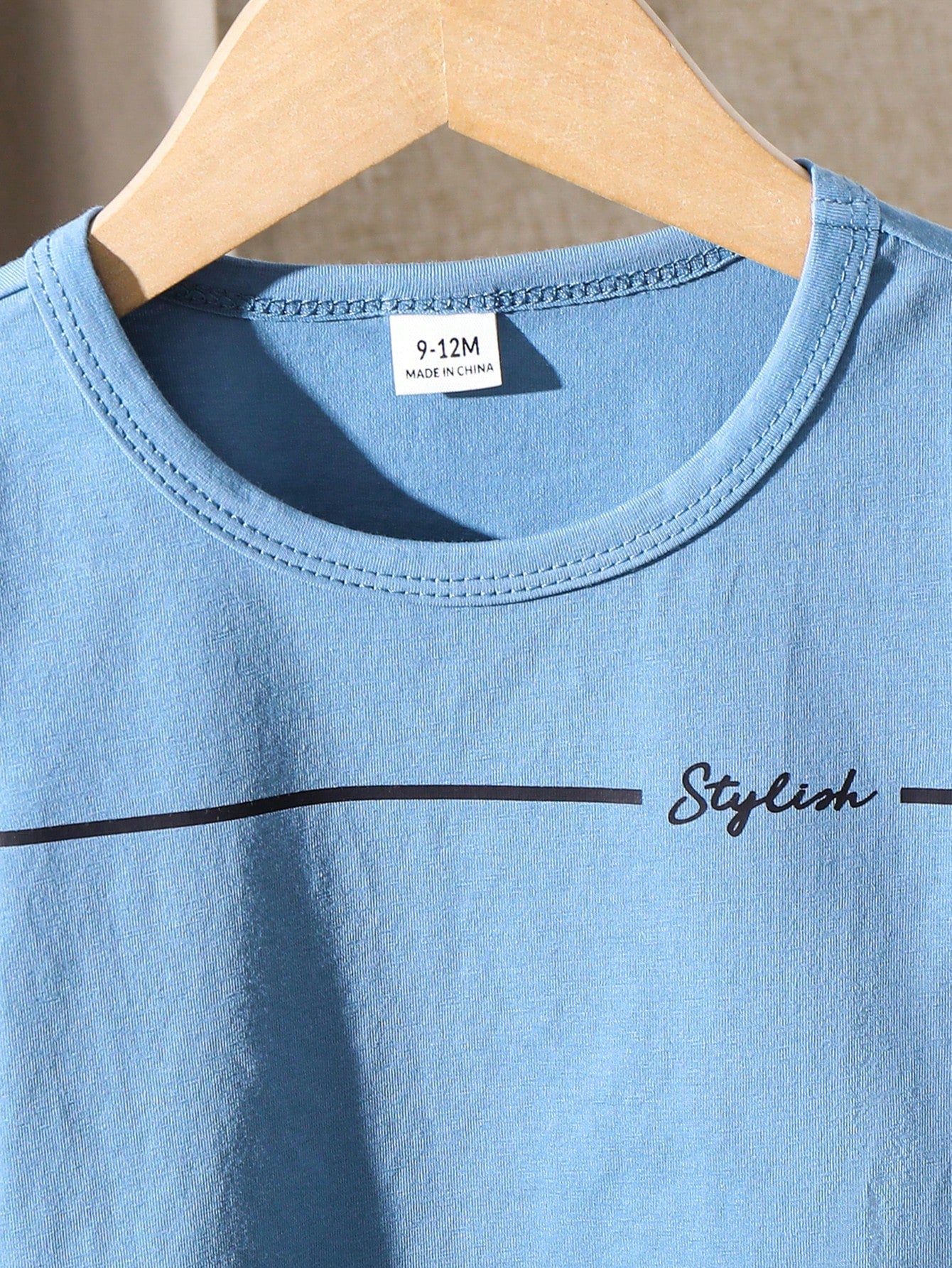 Baby Boy/Girl Cute Casual Letter Print Loose Short Sleeve T-Shirt & Cargo Pants Set,Blue,Summer,Beach,Toddler Clothes Outfit For Spring,Autumn